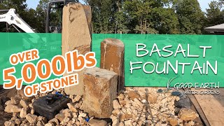 How to Build a Basalt Fountain with Over 5000 lbs of Stone [upl. by Ardy]