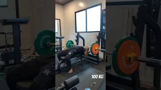 100 kg Benchpress gymreels motivation gymvideo gymshorts [upl. by Unni724]