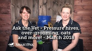 Ask the Vet  Pressure hives overgrooming oats and more  March 2018 [upl. by Yclehc]