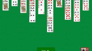 Spider Solitaire quotschwerquot mit vier Farben 1Teil [upl. by Oberheim]