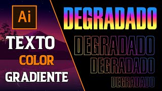 Como Aplicar Degradados a TEXTOS en Illustrator 2023 [upl. by Dahc534]