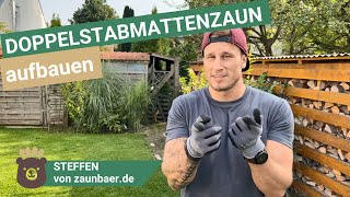 Doppelstabmattenzaun Montage DIYAnleitung für den Aufbau deines Gartenzauns [upl. by Drucill464]