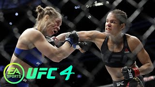 Amanda Nunes vs Ronda Rousey  UFC 207 UFC 4 [upl. by Yerga865]