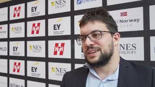 Maxime VachierLagrave Interview after Round 7 [upl. by Melania391]