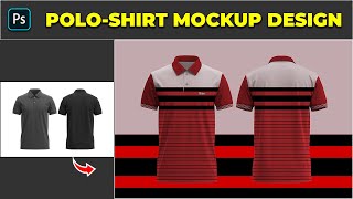 How to Create Full Sublimation PoloShirt Mockup Design  Photoshop Tutorial [upl. by Colleen]