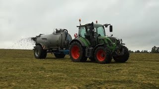 Gülle fahren  Fendt 516  Streumix 7000  2019 [upl. by Arriaes815]