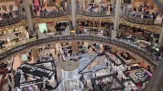 Galeries Lafayette shopping centre Paris France 🇫🇷 [upl. by Zined249]