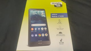 Straight Talk Nokia C100 Unboxing [upl. by Bendicty]