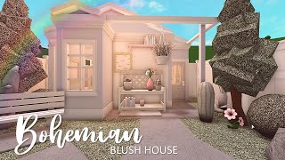 BLOXBURG no gamepass Bohemian Blush House 23k l tour  speedbuild ♡ [upl. by Ydisac]