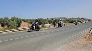 Paso de Vespa Club Marchena por carretera Lantejuela  Marchena 2024 [upl. by Ibloc]