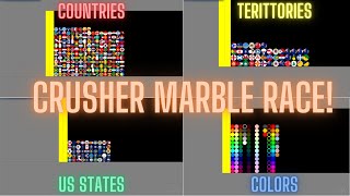 CountryColor Crusher Marble Race  Survival Marble Race [upl. by Boothe]