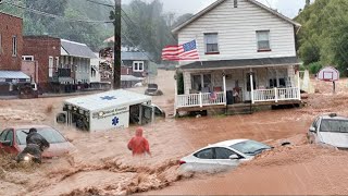 Сhaos in USA Flash flood in Tennessee and North Carolina sweeps away the cities people trapped [upl. by Swanhilda993]