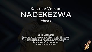 Mbosso  Nadekezwa Karaoke Version [upl. by Dorwin288]