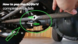 How To Remove a Steering Damper From Jeep YJ  Pitman Arm Puller [upl. by Ihtac]