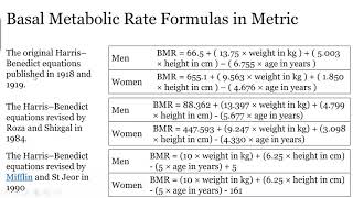 Basal Metabolic Rate BMR Calculation Example [upl. by Crawley]