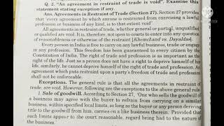 Question 1a quot An agreement in restraint of trade is void quot  Examine the statement [upl. by Tawnya]