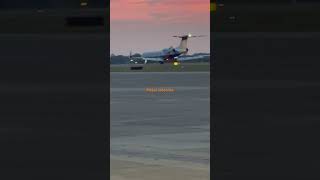 Gulfstream G550 N857GA sunset rollout at Pittsburgh AGC aviation avgeek gulfstream [upl. by Arahat]