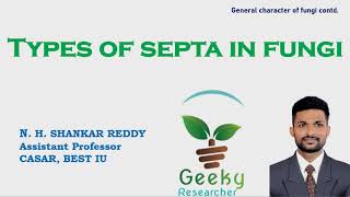 Lec 4 Types of Septa in Fungi  Mycology  Plant Pathology  BScMSc Agri [upl. by Roland219]