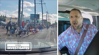 VIDEO Man drives through Portland Grand Floral Parade route nearly hitting people [upl. by Gati532]