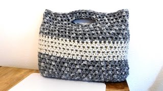 Tasche häkeln  Mit Glitzereffektgarn [upl. by Leamaj]