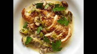 Chicken fillet with leek and mushroom sauce [upl. by Jarin]