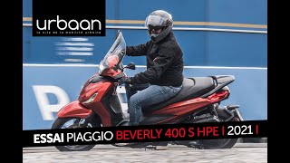 Essai Piaggio Beverly 400 S HPE 2021  urbaanews [upl. by Eanerb399]