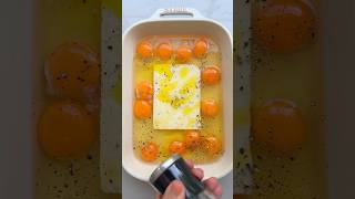 Baked Feta Eggs  FeelGoodFoodie [upl. by Moitoso]