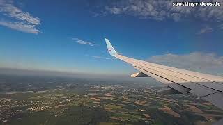 Onboard TUIfly B737800 DABMQ  Landing at DUS  20240805 [upl. by Selokcin]