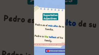 Cómo usar los Adjetivos superlativos  Ejemplos grammar superlative english [upl. by Katzen]