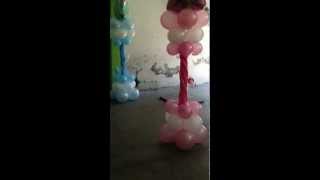 DECORACION CON GLOBOS PARA BABY SHOWER [upl. by Isyad652]