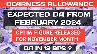 BANKERS DA FROM FEBRUARY 2024  NOVEMBER CPI IW RELEASED  daforbankers dearnessallowance [upl. by Eamon]