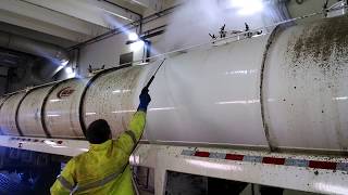 Degreaser on Oil Field Truck Tanker with Chemical Detergent [upl. by Ytsihc262]