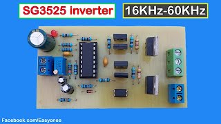 SG3525 inverter 12V TO 220V  16KHz60KHz [upl. by Aspia]