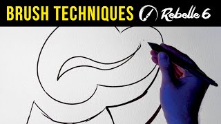 Essential Brush Techniques  Rebelle Tutorial [upl. by Yessak]