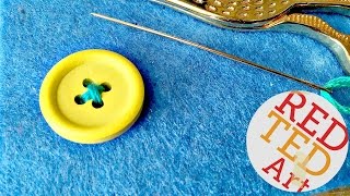 How to sew a Button Craft Basic Sewing [upl. by Angelis]