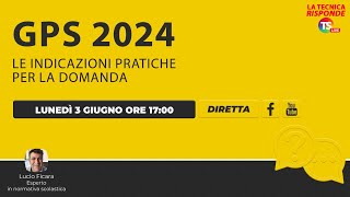 Gps 202426 le indicazioni per inoltrare correttamente la domanda [upl. by Vigor609]