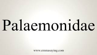 How To Pronounce Palaemonidae [upl. by Leina]