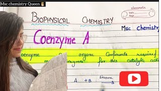 Coenzyme Astructure of coenzyme A  biological function of coenzyme A  vitaminB1  biophysical [upl. by Beare]