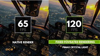 VR Fixed Foveated Rendering Benchmark  Pimax Crystal Light  DCS [upl. by Edin]