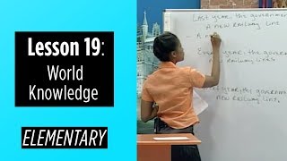 Elementary Levels  Lesson 19 World Knowledge [upl. by Inol617]