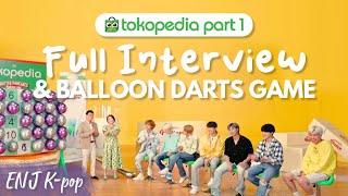 HD BTS x Tokopedia Part 1  Balloon Darts Game amp Full Interview with Subtitles 210824 [upl. by Sherye184]