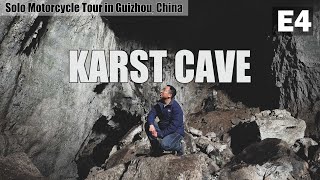 Motorcycling to a Stunning Karst Cave a Natural Wonder in Guizhou China┃E4 [upl. by Egnalos]