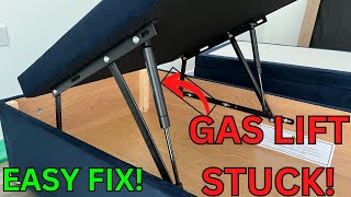 Ottoman Bed Gas Lift Is Not Working  How To Fix a Stuck Gas Lift on bed Bed leaver doesnt go down [upl. by Attenej]