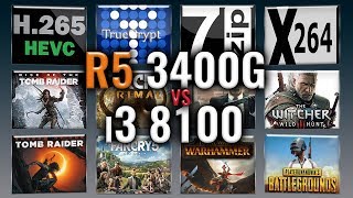 Ryzen 5 3400G vs i3 8100 Benchmarks  Test Review  Comparison  Gaming  13 Tests [upl. by Isaacs]