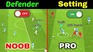 How to Defending Like PRO  Use This Best Settings and Tutorial Skills  efootball 2024 Mobile [upl. by Watson508]