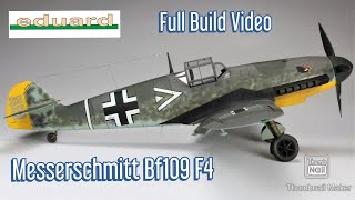 Eduard 148 Messerschmitt Bf109 F4 Aircraft Model Kit Full Build [upl. by Alegnatal]