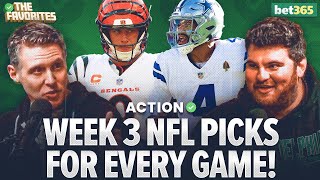 NFL Week 3 Betting Predictions amp BETS for EVERY NFL Game NFL Expert Picks  The Favorites Podcast [upl. by Ahens360]