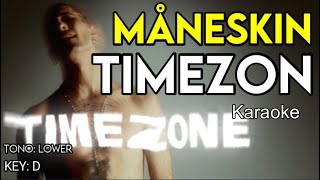 Måneskin  Timezone  Karaoke Instrumental  Lower [upl. by Monika823]