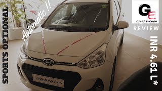 Hyundai Grand i10 sportz optional automatic  detailed review  interiors amp exteriors [upl. by Einnoj234]