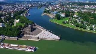 Koblenz  Deutsches Eck amp Festung Ehrenbreitstein  DJI [upl. by Ileek]